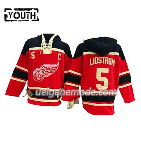 Kinder Eishockey Detroit Red Wings Nicklas Lidstrom 5 Rot Sawyer Hooded Sweatshirt